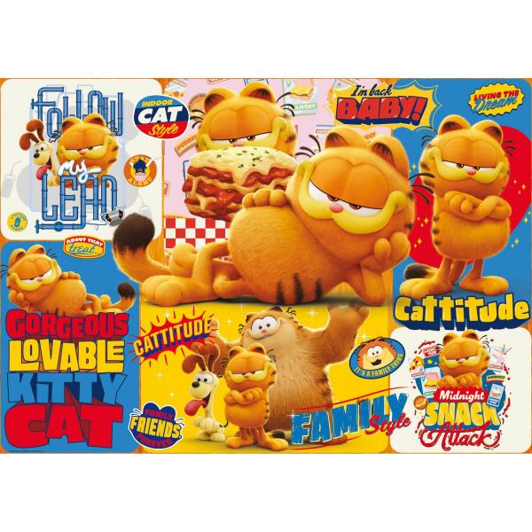 Puzzle 1000 piezas: Las aventuras de Garfield - Tref-10935