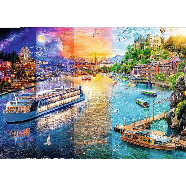 1000-teiliges Puzzle: Kreuzfahrt auf dem Fluss - Trefl-10860