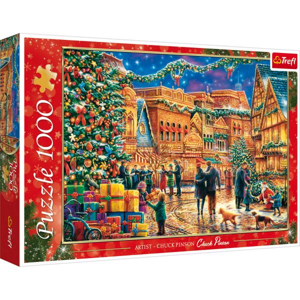 Puzzle 1000 pièces : Place de Noël - Trefl-10554