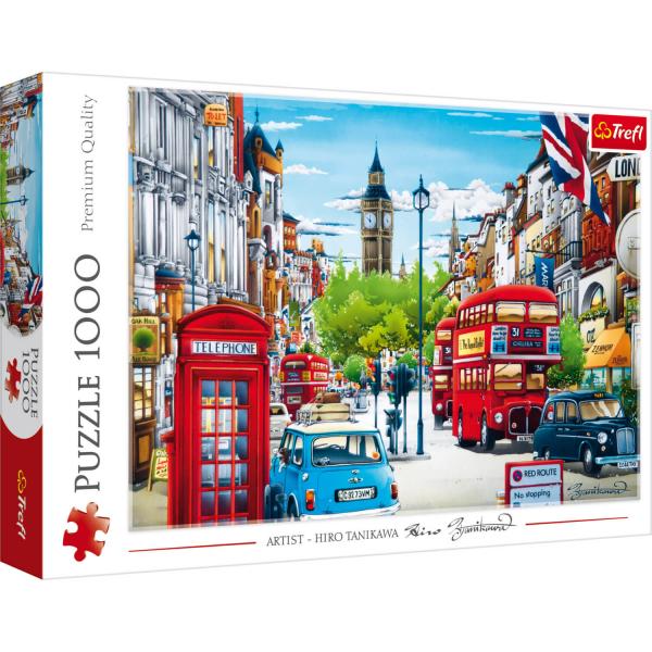 1000 pieces puzzle : London street - Trefl-10557