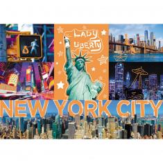 1000 pieces puzzle : Neon Color Line : New-York city
