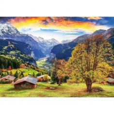 Puzzle 1000 pièces : Un village alpin pittoresque 