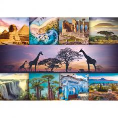 1000 Teile Puzzle: Collage: Afrika