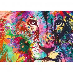 Puzzle 1000 pièces : Lion Coloré