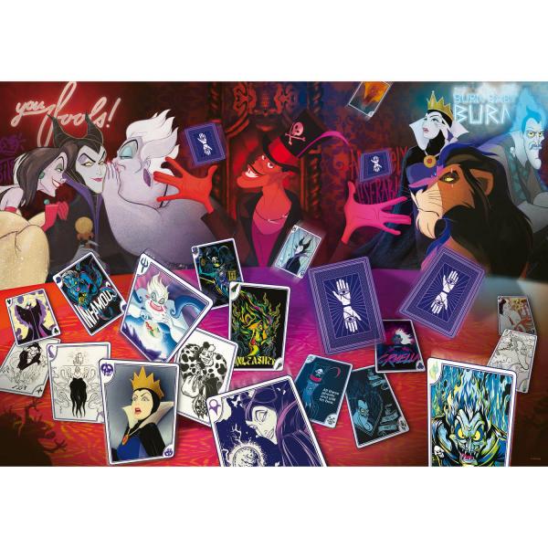 Puzzle de 1000 piezas: Disney Villains - Only Good Cards - Trefl-10719