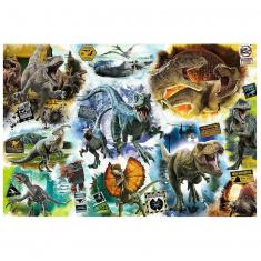 Puzzle 1000 pièces : Jurassic World : Sur la piste des dinosaures
