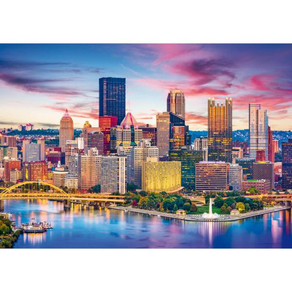 Puzzle 1000 pièces : Pittsburgh, Pennsylvanie, USA - Trefl-10723