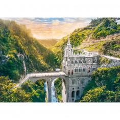 Puzzle de 1000 piezas : Santuario de Las Lajas, Colombia