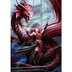 1000 Piece Premium Plus Puzzle: Scarlet Mage- Fantasy Collection