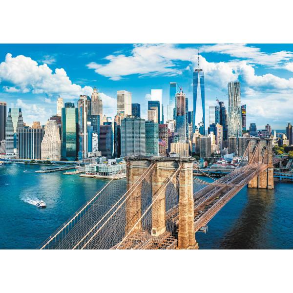 Puzzle mit 1000 Teilen: Brooklyn Bridge, New York, USA - Trefl-10725