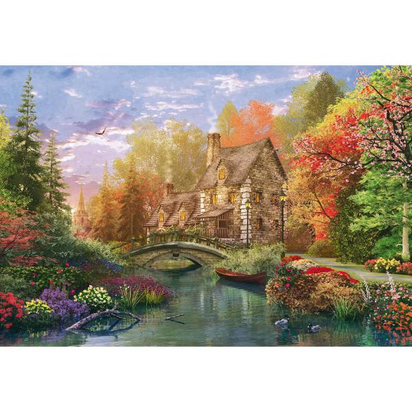 1500 pieces puzzle : Cottage by the lake - Trefl-26136
