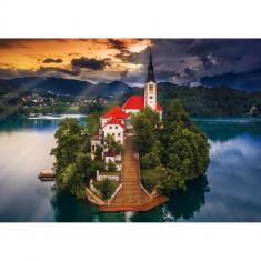 Puzzle 1000 pièces : Photo Odyssée : Lac de Bled, Slovénie
