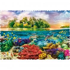 600 pieces puzzle : Crazy Shapes : Tropical island
