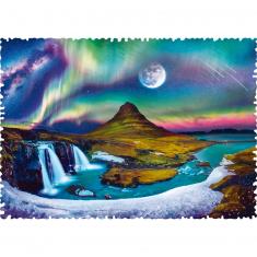 Puzzle de 600 piezas : Crazy Shapes : Aurora sobre Islandia