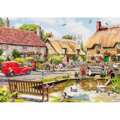 1000 Teile Puzzle: Tea Time: Summer Village