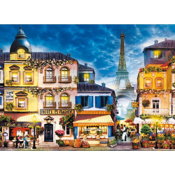 Wooden puzzle 1000 pieces : French Alley - Trefl-20142