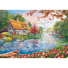 500 Teile Puzzle: Eine ruhige Oase