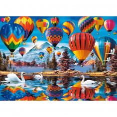 Puzzle 1000 pièces en bois : Ballons colorés