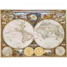 Puzzle 1000 pièces en bois : Carte du monde antique