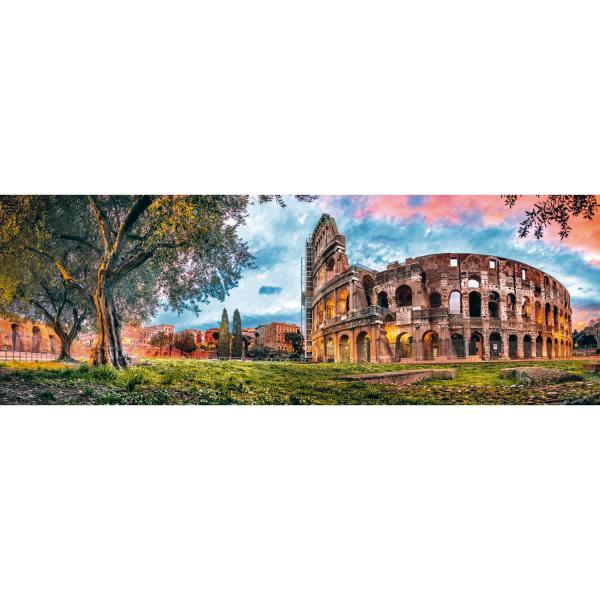 Panoramic 1000-piece puzzle: Colosseum at dawn - Trefl-29030