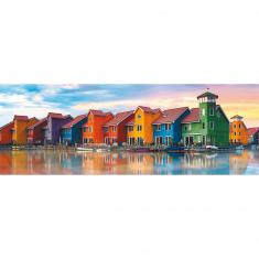 Puzzle 1000 pièces panoramique : Groningue, Pays-Bas
