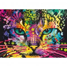 1000 piece wooden puzzle : Colorful Cat