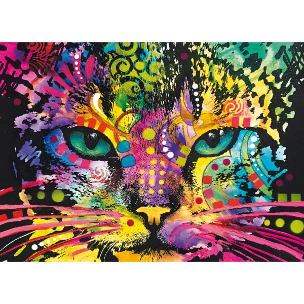 1000 piece wooden puzzle : Colorful Cat - Trefl-20148