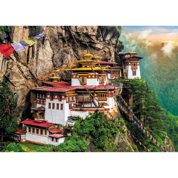 Puzzle mit 2000 Teilen: Tigernest, Bhutan - Trefl-27092