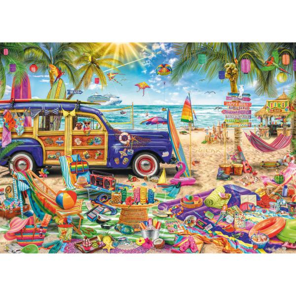 Puzzle 2000 pièces : Vacances tropicales - Trefl-27109