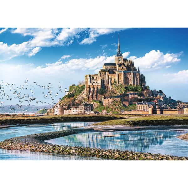 1000 piece puzzle :  Mont Saint-Michel, France  - Trefl-10766