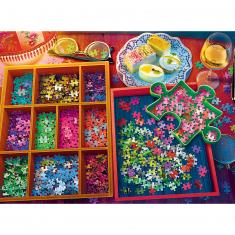 3000-teiliges Puzzle: Abend mit Puzzle