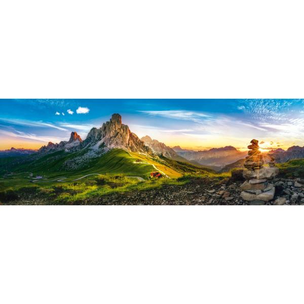 Panoramic 1000-piece puzzle: Passo di Giau, Dolomites - Trefl-29038