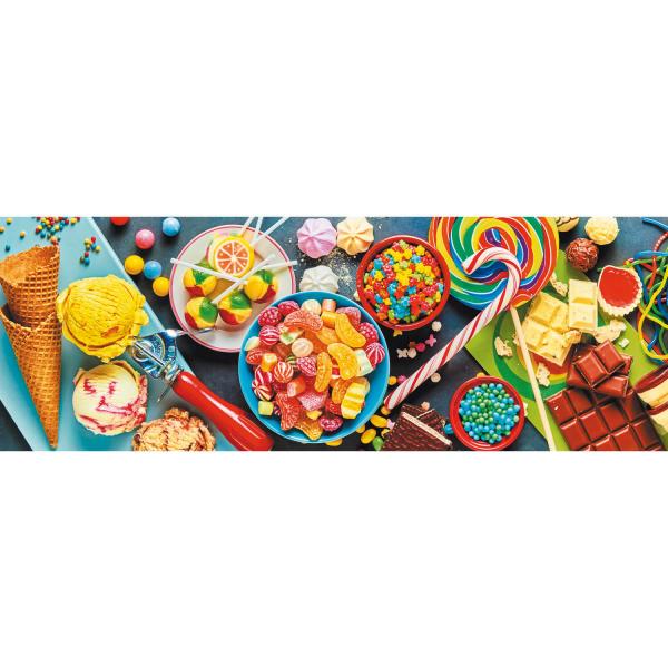 Panorama-Puzzle mit 1000 Teilen: Süße Köstlichkeiten - Trefl-29046