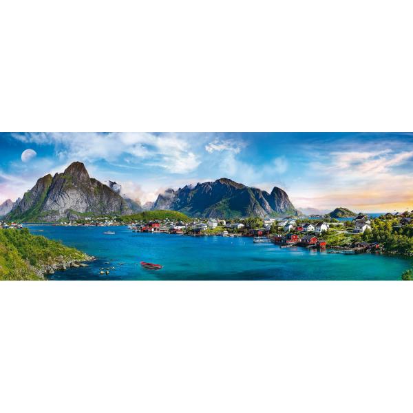 Panorama-Puzzle mit 500 Teilen: Lofoten-Archipel, Norwegen - Trefl-29500