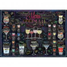 500 piece puzzle :  Cocktail Menu  