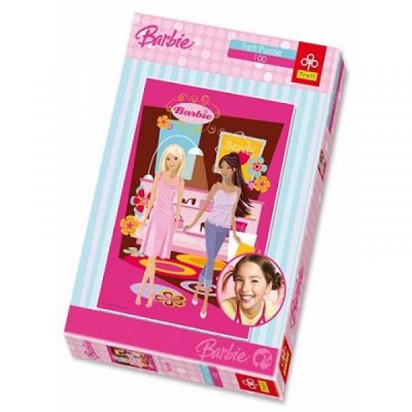 Puzzle 100 pièces - Barbie fait les boutiques - Trefl-16126