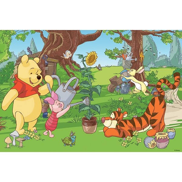 Puzzle 100 pièces - Le jardinage avec Winnie et ses amis - Trefl-16185