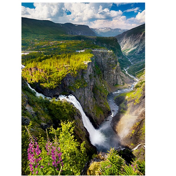 Puzzle 1000 pièces : Cascade Voringsfossen, Norvège - Trefl-10382