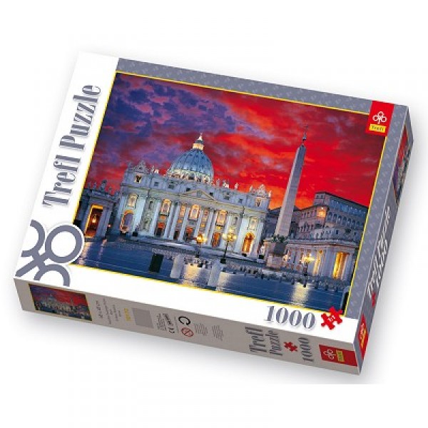 Puzzle 1000 pièces - Basilique Saint Pierre de Rome - Trefl-10172