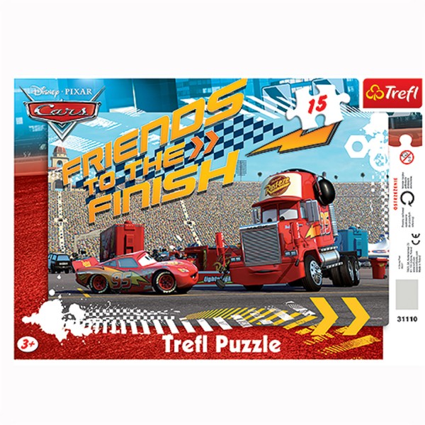 Puzzle 15 pièces : Cars : Flash et Mack - Trefl-31110