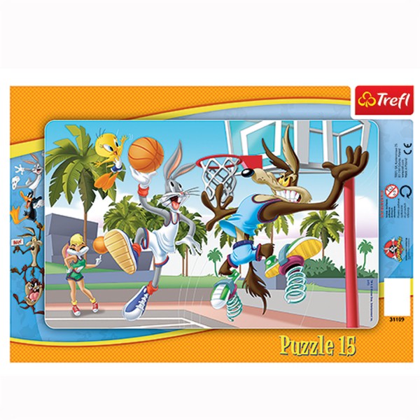 Puzzle 15 pièces : Match de basket des Looney Tunes - Trefl-31109