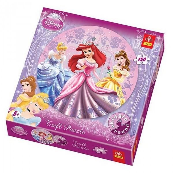 Puzzle 150 pièces rond - Les Princesses Disney - Trefl-39048