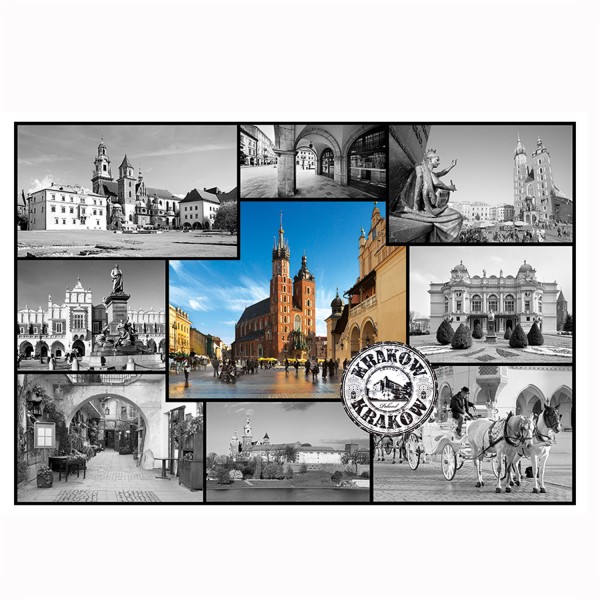 Puzzle 1500 pièces : Collage Cracovie, Pologne - Trefl-26126