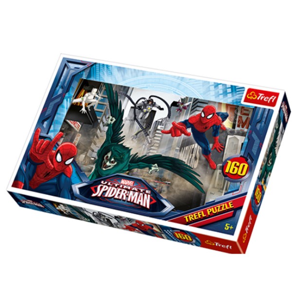 Puzzle 160 pièces Spiderman : La chasse aux méchants - Trefl-15319