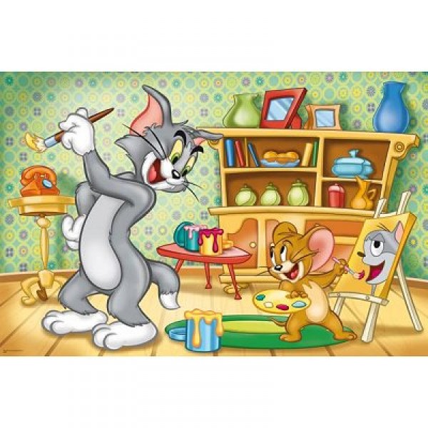 Puzzle 24 pièces - Tom et Jerry : Peinture - Trefl-14103
