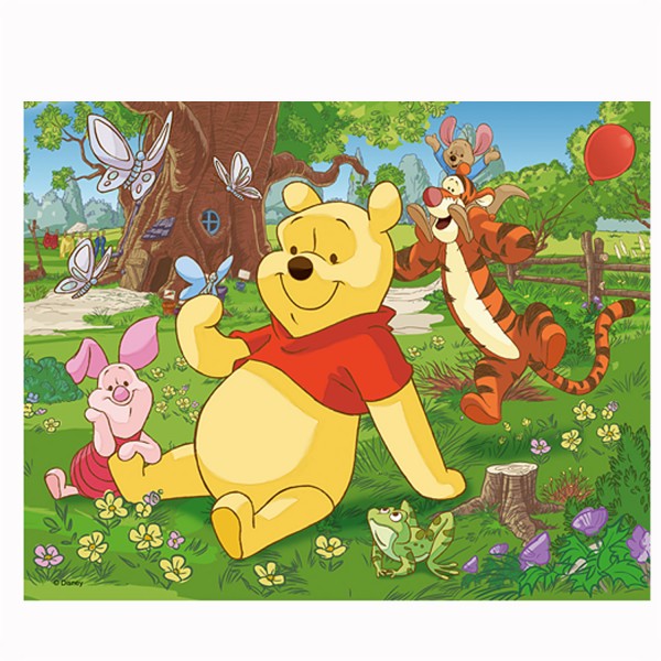 Puzzle 3D : 72 pièces : Winnie l'ourson et ses amis dans le jardin - Trefl-35568