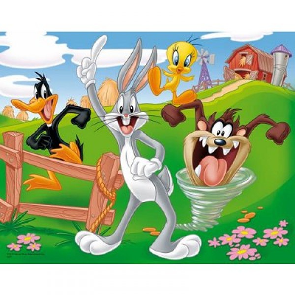 Puzzle 24 pièces - Effet 3D : Looney Tunes - Trefl-35404