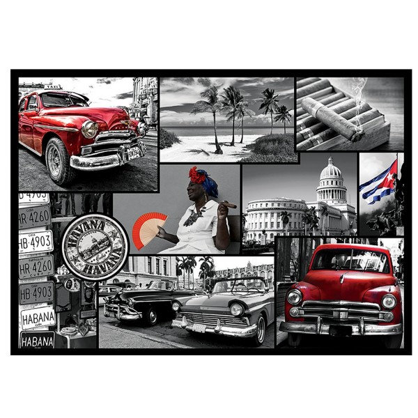 Puzzle 500 pièces : Collage La Havane - Trefl-37170