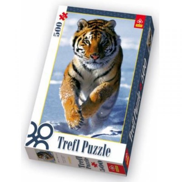Puzzle 500 pièces - Le tigre dans la neige - Trefl-37009