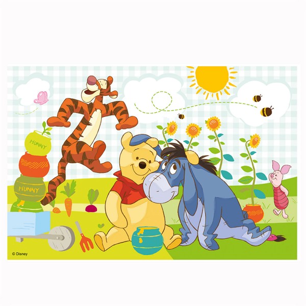 Puzzle 60 pièces : Winnie et ses amis récoltent le miel - Tref-17209